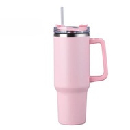 Large Capacity Outdoor Beer Cup 40oz Stainless Steel Car Cup with Straw Portable Insulated Thermos f