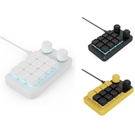 Programming Macro Custom Wired Keyboard RGB 12 Key Copy Paste Button Mini Gaming Keypad Hotswap Macr