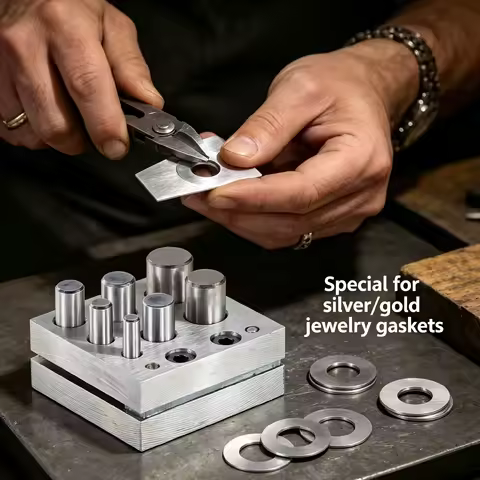 7gtool Jewelers Disc Cutter Punch Set 7 holes Metal Circle round mold Cutting Punching jewelry Tools