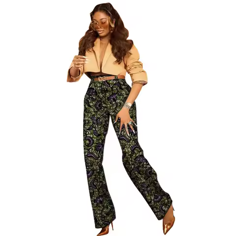 African Dashiki Print Women Trouser Original Design Tailor Made Traditional Ankara Clothing Print Da