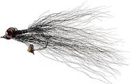 Clouser Minnow Fishing Flies - Black - Mustad Signature Duratin Fly Hooks - 6 Pack