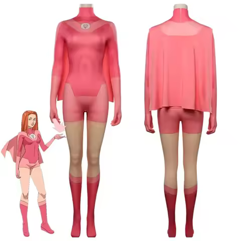 Bear House Invincible Atom Eve Cosplay Costume Jumpsuit Cloak Outfits Halloween Carnival Suit For Ad