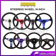 Momo Sport Steering Wheel 14 Inch Steering Momo Wira Satria Iswara Saga Kancil Viva Car