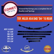 Leaf Spring for Toyota Hilux 4x4 D4D 2004-2015 Rear 5 Leaves (Molye) (0K081)