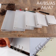 NONEDYODYE9I A4/B5/A5/A6/A7 File Folder Fashion  Plastic Shell Refillable Journal Diary Ring Binder