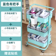 Trolley kitchen storage rack storage rack vegetables with wheels floor able to move trolley baby she