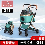 GVBBPet Cart Cat Dog Small Dog Teddy Cute Pet Outdoor Trolley Portable Foldable Away from Cage