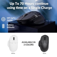 Keychron M7 Wireless Optical 63g Lightweight Gaming Mouse Black / White