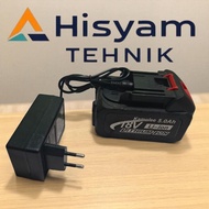 MESIN KAMOLEE 5.0AH IMPACT BATTERY + IMPACT CHARGER KAMOLEE 5AH DRILL GRINDER MACHINE BATTERY