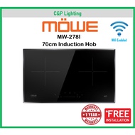 Mowe 70cm 2 Zone Smart Wi-Fi Induction Hob MW278I