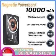 🇸🇬 [In Stock]2 IN1 Mini 20W Magnetic Magsafe Wireless Charger 10000mAh Magsafe Powerbank Fast Charge