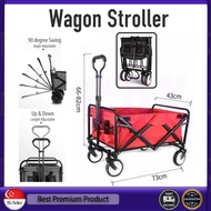 Folding Wagon Trolley Cart Utility Garden Cart Collapsible with Wheels for Outdoor Camping wagon stroller portable