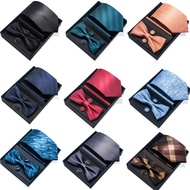 Business Formal Tie Men's Tie Bow Tie Set Gift Box Men's Gift Box Groom Wedding