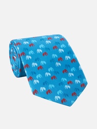 Origami Elephant Silk Twill Tie