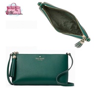 (PLEASE CHAT BEFORE PURCHASE)NEW AUTHENTIC KATE SPADE IVY STREET AMY GREEN DEEP JADE SMOOTH LEATHER CROSSBODY WKRU4856