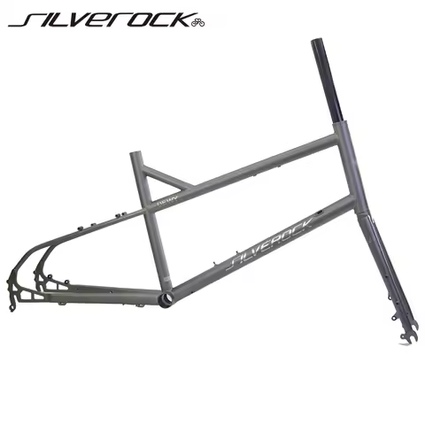 SILVEROCK DEWY Chrome Bicycle Frame 20" 406 451 Gravel Minivelo Disc Brake 2.2 Tire Urban Adult Clas