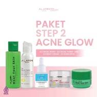 (Free Pouch) AL AMIN PAKET ACNE PLUS WHITENING MENGOBATI JERAWAT SEKALIGUS MENCERAHKAN