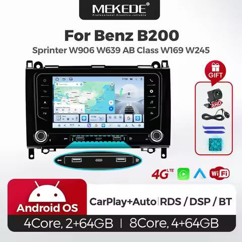 For Mercedes Benz B200 Sprinter W906 W639 AB Class W169 W245 2008-11 Carplay Android TouchScreen Int