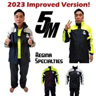 5M Elite Motorcycle Raincoat (2023 Improved Waterproof) Top + Bottom+ Bag