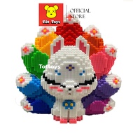 Assembling set of nine-tailed fox, 33cm high, non-reflective nine-tailed fox, 7-color nine-tailed fo