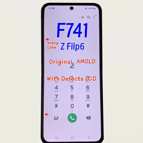 Original AMOLED For Samsung Z Flip 6 LCD F741 F741B F741U F741W Display Screen Assembly Z Flip6 LCD
