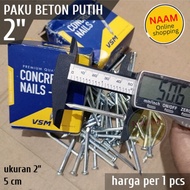 (2") 2 INCH WHITE CONCRETE NAILS - 2" WHITE STEEL NAILS (50 MM) - 2 IN (5 CM) LONG CONCRETE NAILS