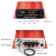 200W 12V USB Auto HIFI Audio Stereo Amplifier Bluetooth FM Radio Remote Power