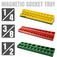 Magnetic Socket Tray 1/4DR 3/8DR 1/2DR W240 L55 H36mm W380 L90 H39mm/1/4DR 3/8DR 1/2DR
