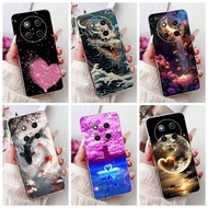 Clear For Honor X9c Cover For Honor X60 Pro Case BRP-AN00 Luxury Butterfly Love Fashion Flowers Cool