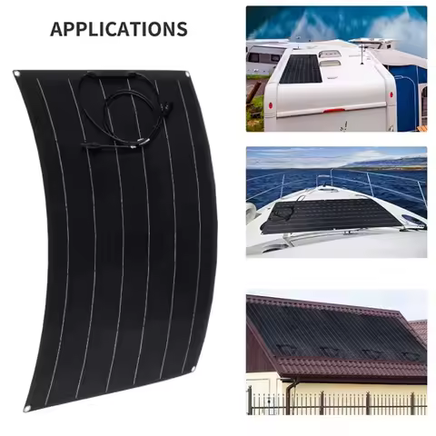 12V 2000W-500W Professional Flexible Solar Panel - Heavy-Duty Waterproof Bendable Design for RV Boat