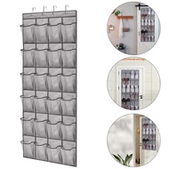 New 1 x 24 Grid Wall-mounted Sundries Shoe Organiser Fabric Closet Bag Storage Rack Mesh Pocket Clea