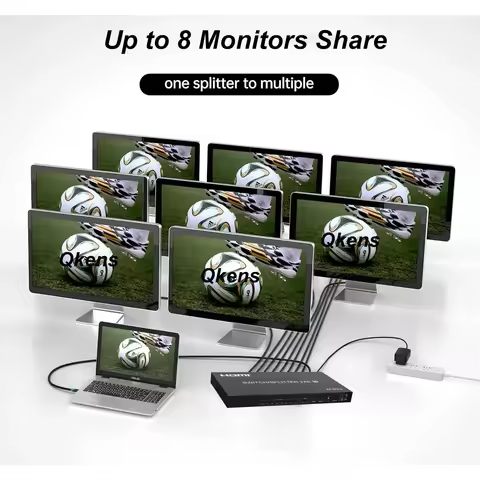 4K 30Hz 2x8 HDMI Switch Splitter 4K 60Hz 3D 2 in 8 Out Video Distributor Converter 8 Channel Share T