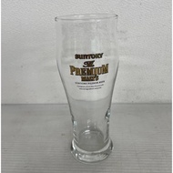 SUNTORY Beer Glass Gold Screen Print Authentic Japanese License Pilsner Style 380 ml.