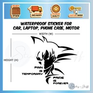 Dragon Ball Super Saiyan Anime Z Goku Sticker Reflective Super Saiyan Stiker Kereta Waterproof Car M