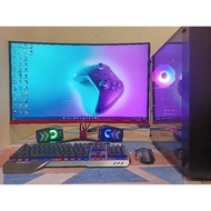 PC Gaming Full Set with Curved Monitor 32 inch (Used)