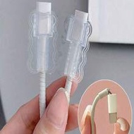 Classic Transparent Design Charging Cable Protector, Non-Yellowing Soft Wave Charging Cable Protecto