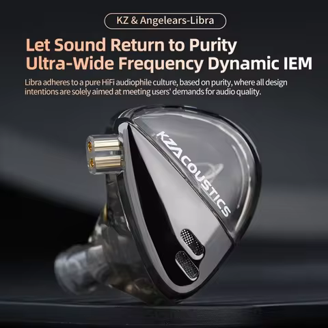 KZ Libra Ultra Low Distortion Wired HiFi Headphones 3 Versions Balanced High-Res X Dynamic Driver Re