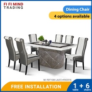 Lennart Marble Dining Set/ Marble Dining Table/ Meja Makan 6 Kerusi/ Meja Makan Marble/ Meja Makan Set