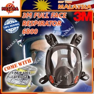 NASARA 3M 6800 FULL FACE RESPIRATOR MEDIUM MASK + 3M 6003 ORGANIC VAPOR / ACID GAS CARTRIDGE