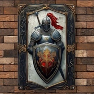 CIFbuy Vintage 2D Armor Sword Shield Metal Wall Art Decor For Living Room Farm House Restaurant