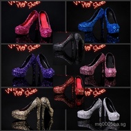 Popular mini times toys 1/6Coated female body P-001 Sequined gold thread Crystal high heels 8Style W
