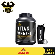 Agym Nutrition Titan Whey 33 Servings (1KG) Isolate Whey Protein Halal Whey Protein Powder Muscle Bu