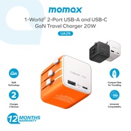 Momax UA29 1-World2 20W Universal 2-Port USB Travel Adapter Universal Travel Adapter Travel Adapter 