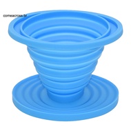 cs  Space-saving Coffee Accessory Foldable Coffee Dripper Portable Collapsible Coffee Dripper Silicone Filter Holder Bpa Free Heat-resistant Funnel for Southeast Coffee