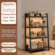 Furniture Rak Besi 4 Tingkat Rack Metal Tempat Penyimpanan Serbaguna Rak Pajangan Barang Dokumen Ars