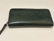 PORTER Kura Chika 綠色壓花皮革長銀包