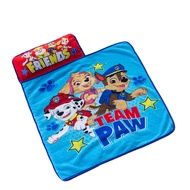 Frozen PAW Patrol Toddler Nap Mat with Attached Pillow and Blanket Teal Aqua Pink