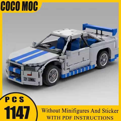 Movie Car Series Moc Building Bricks (1:12) DK's 350Z/ Supra MK4 / Lancer Evolution/ Eclipse Fast Te