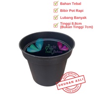 Pot Bunga 10cm Hitam Pot Tanaman Hias Grosir Murah Plastik Pot 10 cm