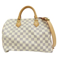 白色 棋盤格 PVC塗層帆布 Speedy Bandoriere 30 兩用包【LOUIS VUITTON LV 路易威登】 N41373